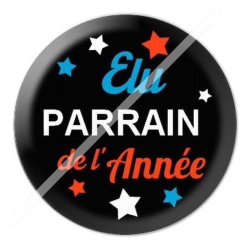 Cabochon résine à coller 25 mm parrain par6