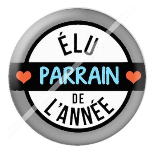 Cabochon résine à coller 25 mm parrain par9