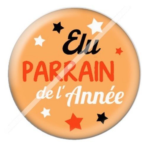 Cabochon résine à coller 25 mm parrain par10