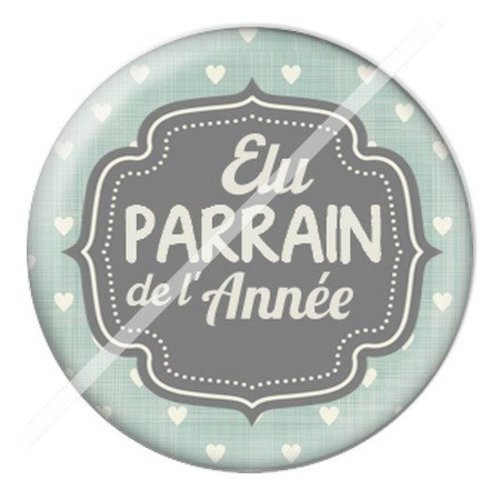 Cabochon résine à coller 25 mm parrain par11