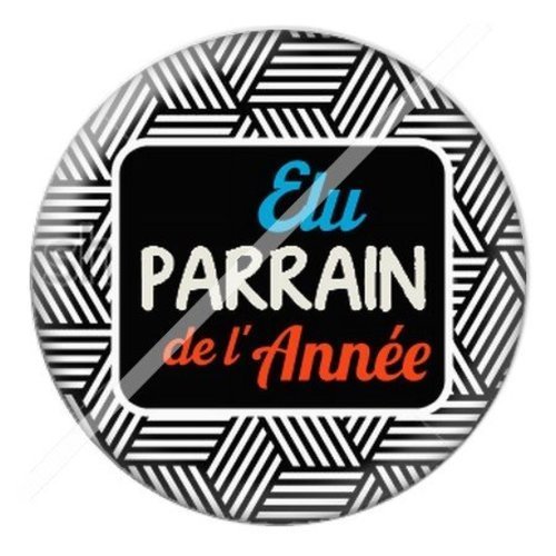 Cabochon résine à coller 25 mm parrain par12