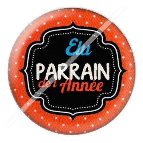 Cabochon résine à coller 25 mm parrain par13