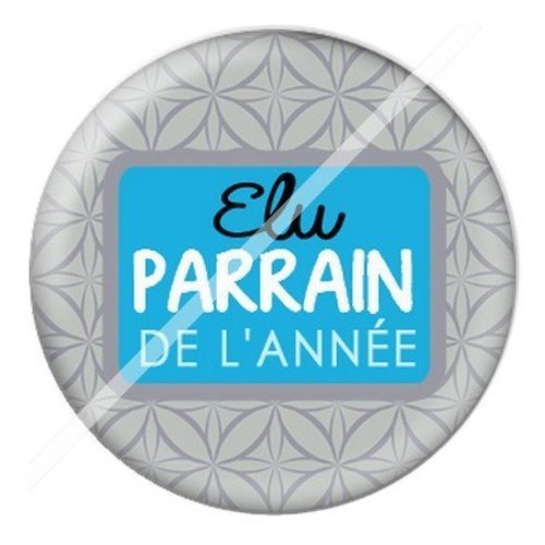 Cabochon résine à coller 25 mm parrain par15