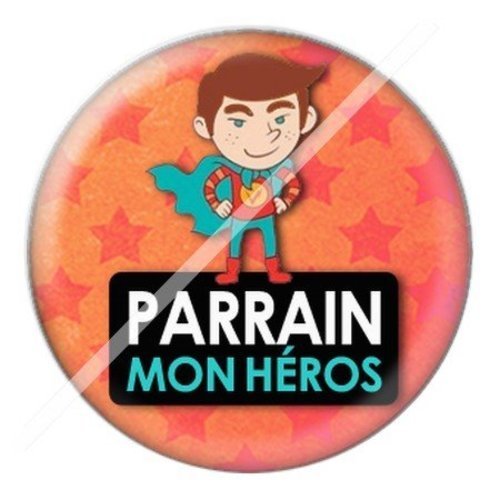 Cabochon résine à coller 25 mm parrain parb3