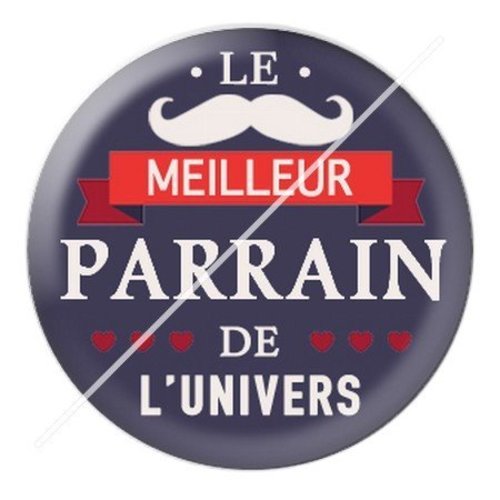 Cabochon résine à coller 25 mm parrain pac1