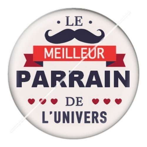 Cabochon résine à coller 25 mm parrain pac5