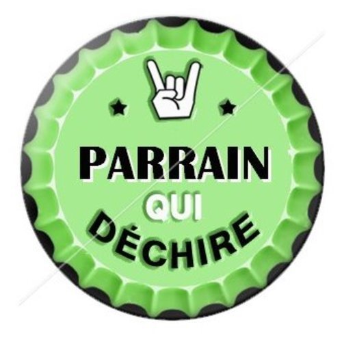 Cabochon résine à coller 25 mm parrain pae4