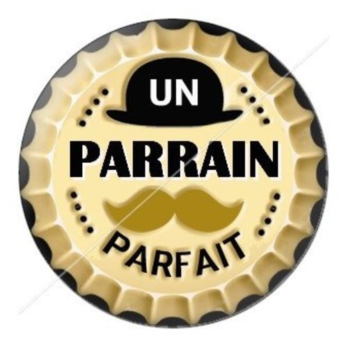 Cabochon résine à coller 25 mm parrain pae5