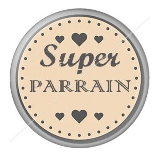 Cabochon résine à coller 25 mm parrain pae11