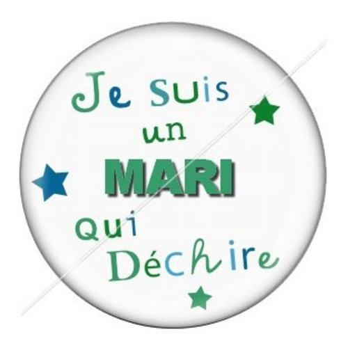 Cabochon résine à coller 25 mm mari mar4