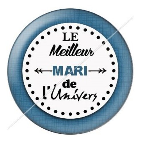 Cabochon résine à coller 25 mm mari mar7