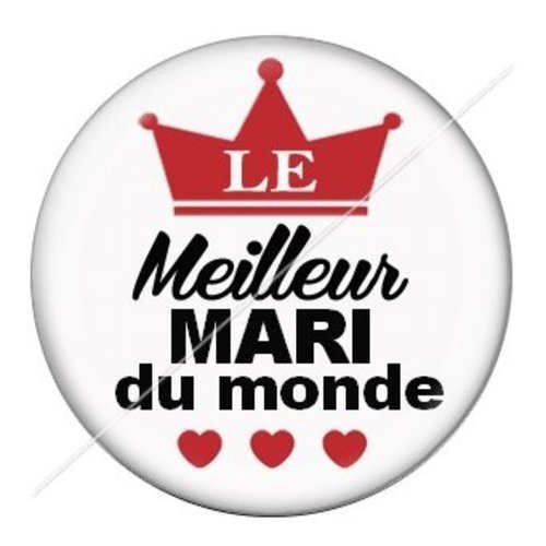 Cabochon résine à coller 25 mm mari mar9