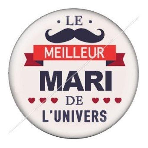 Cabochon résine à coller 25 mm mari mar10