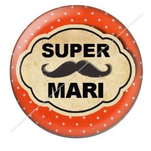 Cabochon résine à coller 25 mm mari mar12