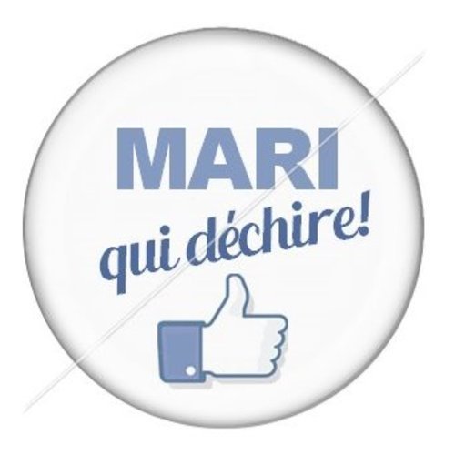 Cabochon résine à coller 25 mm mari mar15