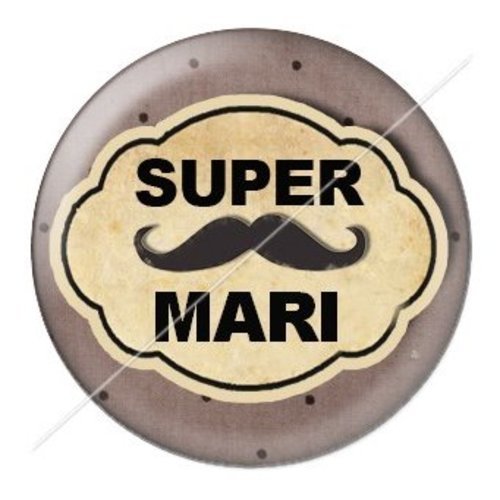 Cabochon résine à coller 25 mm mari mar17