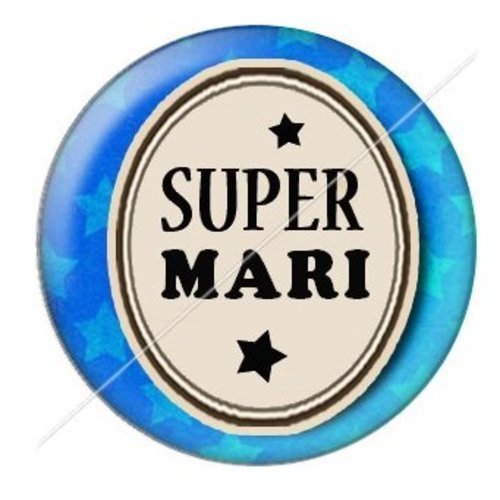 Cabochon résine à coller 25 mm mari mar21