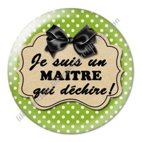 Cabochon résine à coller 25 mm maître ab00