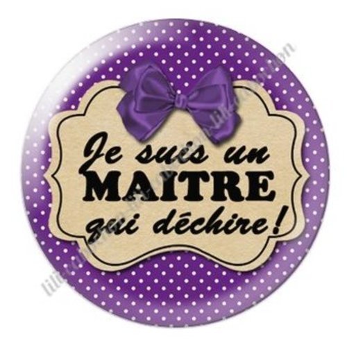 Cabochon résine à coller 25 mm maître ab01