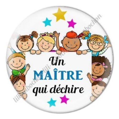 Cabochon résine à coller 25 mm maître ab5