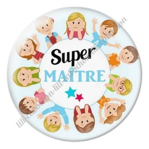 Cabochon résine à coller 25 mm maître ab7