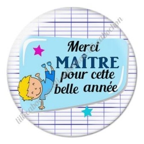 Cabochon résine à coller 25 mm maître ab10