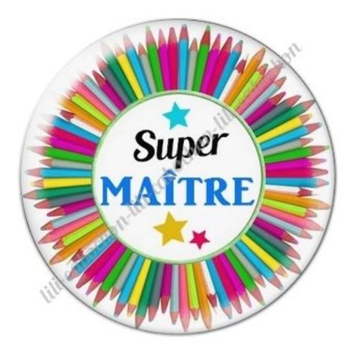 Cabochon résine à coller 25 mm maître ab11