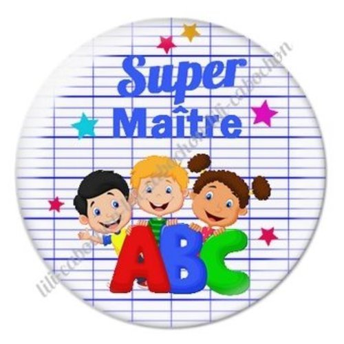 Cabochon résine à coller 25 mm maître ab24