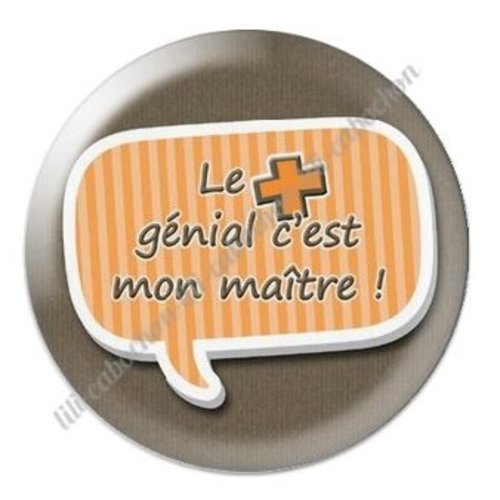 Cabochon résine à coller 25 mm maître ab25