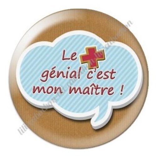 Cabochon résine à coller 25 mm maître ab27