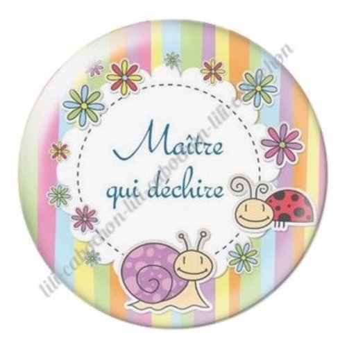 Cabochon résine à coller 25 mm maître ab29