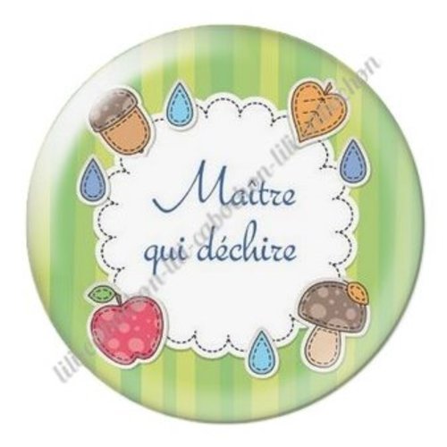 Cabochon résine à coller 25 mm maître ab30