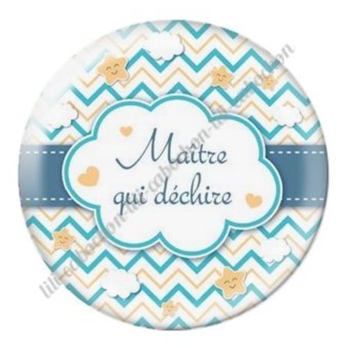 Cabochon résine à coller 25 mm maître ab31