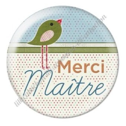 Cabochon résine à coller 25 mm maître ab35