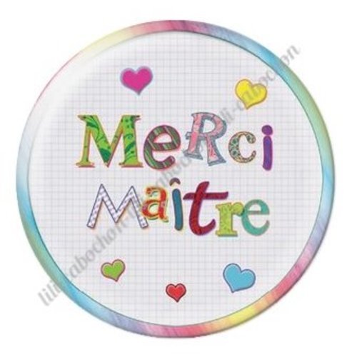 Cabochon résine à coller 25 mm maître ab38