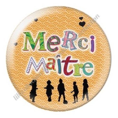 Cabochon résine à coller 25 mm maître ab41