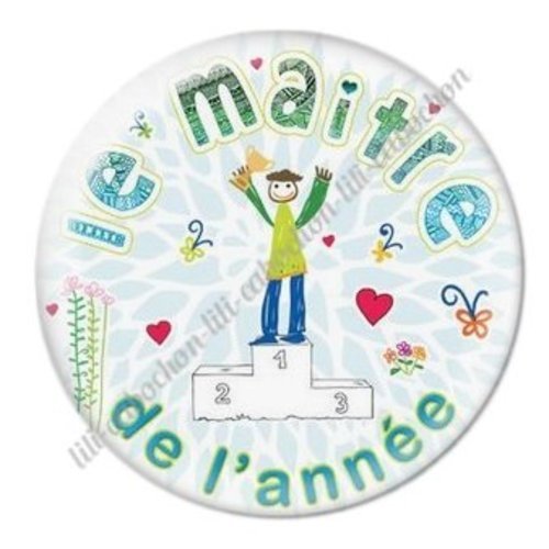 Cabochon résine à coller 25 mm maître ab42