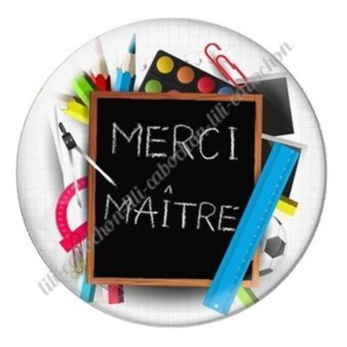 Cabochon résine à coller 25 mm maître ab51