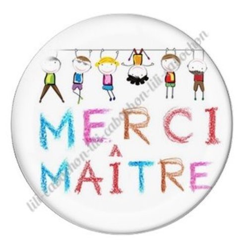 Cabochon résine à coller 25 mm maître ab53