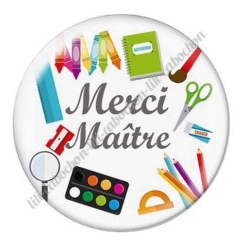 Cabochon résine à coller 25 mm maître ab55