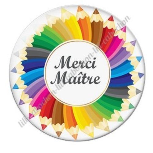 Cabochon résine à coller 25 mm maître ab56