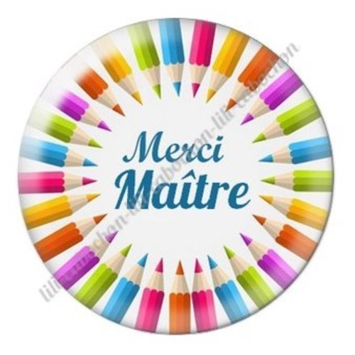 Cabochon résine à coller 25 mm maître ab57