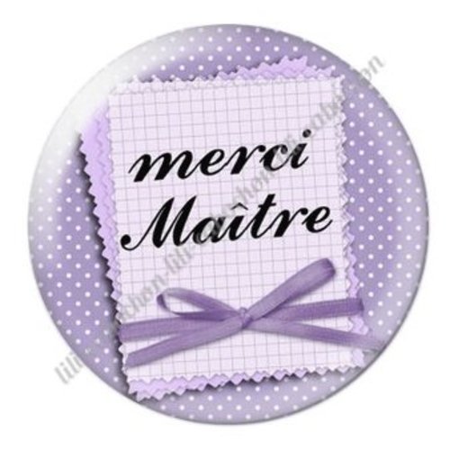 Cabochon résine à coller 25 mm maître ab58