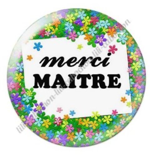 Cabochon résine à coller 25 mm maître ab60