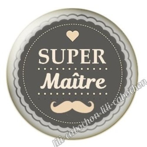 Cabochon résine à coller 25 mm maître ba38