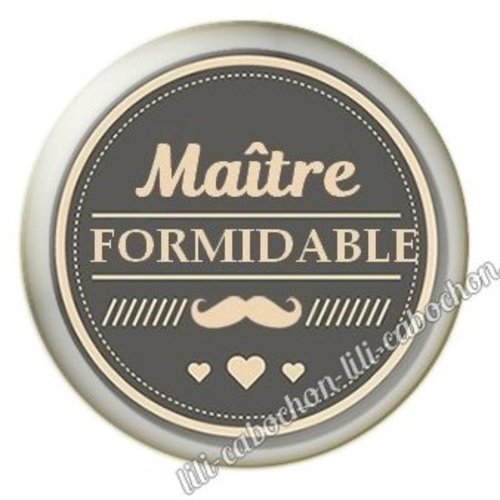 Cabochon résine à coller 25 mm maître ba40