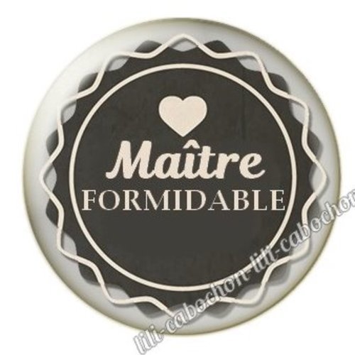 Cabochon résine à coller 25 mm maître ba44