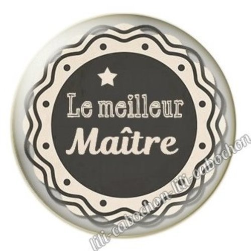 Cabochon résine à coller 25 mm maître ba45