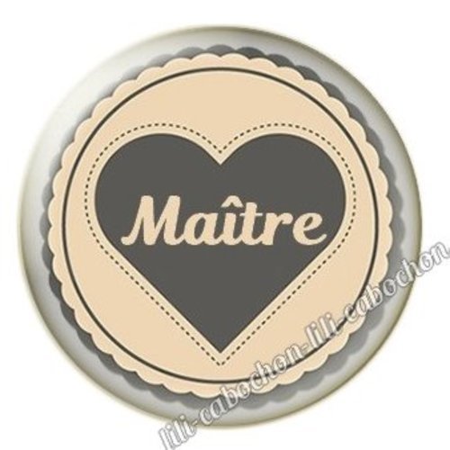 Cabochon résine à coller 25 mm maître ba47