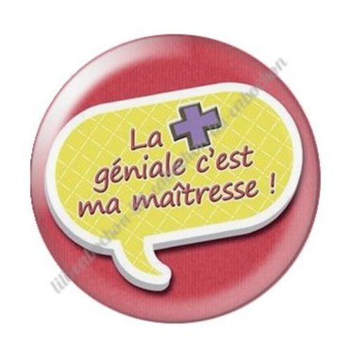 Cabochon résine à coller 25 mm maitresse ab4